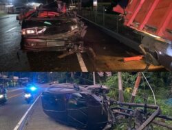 Dua Peristiwa Kecelakaan Mobil Terjadi Dalam Waktu Bersamaan di Kecamatan Lubuk Alung, 1 Orang Meninggal Dunia