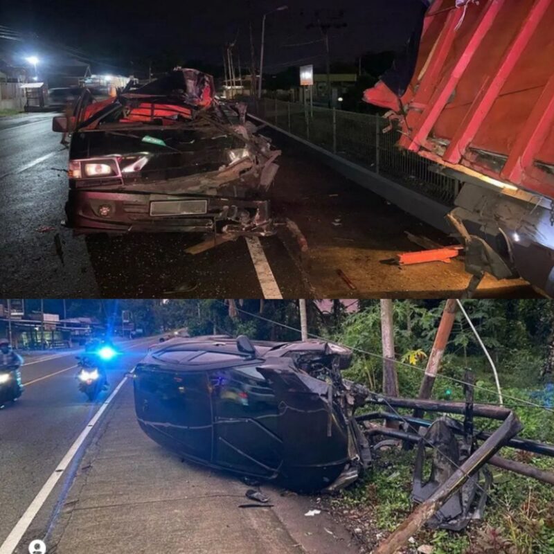 Dua kejadian kecelakaan mobil terjadi di Kecamatan Lubuk Alung, Kabupaten Padang Pariaman pada waktu subuh