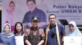 Kementerian Badan Usaha Milik Negara (BUMN) menggelar pasar rakyat dan bazar UMKM di Kota Solok 