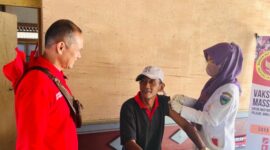 Peserta vaksinasi BINDA Sumbar antusias mendapatkan vaksin