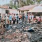 Satu unit rumah permanen di Kampung Ganting, Nagari Kambang Timur, Lengayang, Pesisir Selatan ludes dilalap si jago merah.