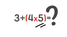 Ilustrasi perkalian yang didahulukan dalam operasi hitung matematika daripada penjumlahan 