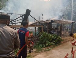 2 Rumah Semi Permanen Hangus Terbakar di Pesisir Selatan