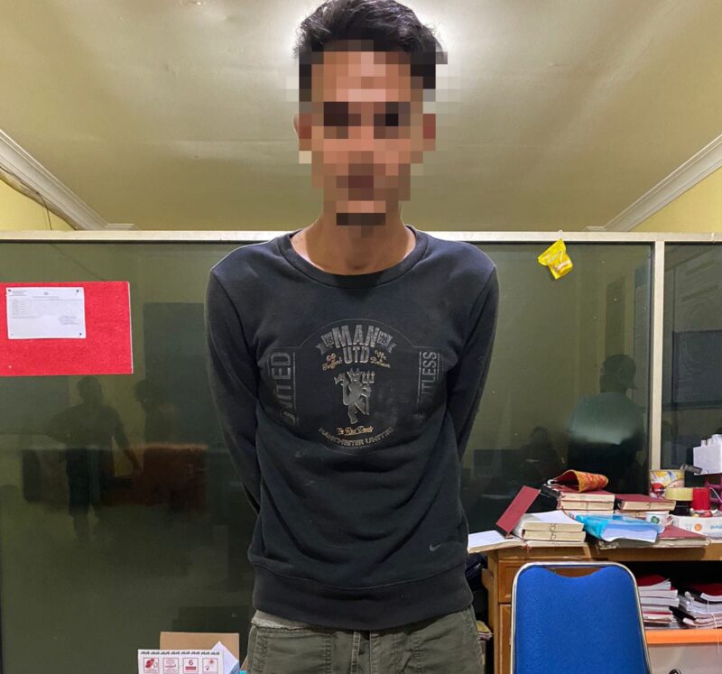 MS terduga penyalahgunaan narkoba saat ditangkap kepolisian