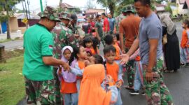 Satgas TMMD ke 115 Kodim 0311/Pessel terima kunjungan TK Negeri Pembina 02 Painan