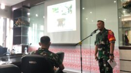 Dansatgas TMMD Sampaikan Paparan Capaian TMMD ke-115 Pesisir Selatan pada Tim Wasev