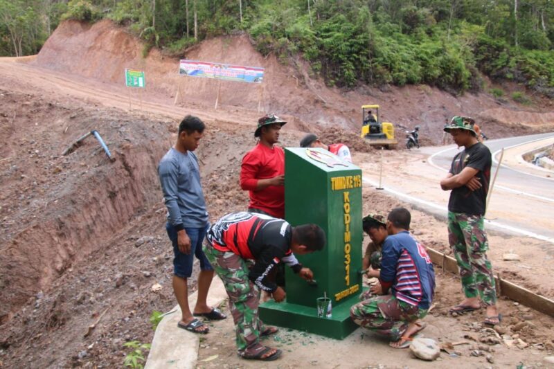 Tim Satgas Bangun Tugu TMMD 115 Pesisir Selatan