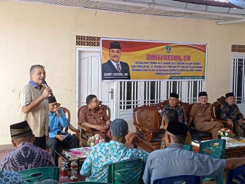 Terus Sosialisasikan Kemudahan Bayar Pajak Kendaraan Bermotor, Zarfi Deson Harap Bisa Meningkatkan PAD