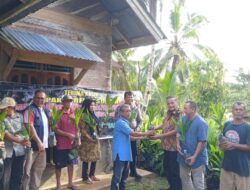 Komitmen Tingkatkan Perekonomian Petani, Zarfi Deson Bagikan Ribuan Bibit Pinang Batara di Mentawai