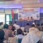 Jajaran Panwascam se-Pessel saat mengikuti acara Penguatan Kapasitas Panwascam pada Pemilihan Kepala Daerah tahun 2024 yang digelar di Sago, Painan, 27-28 Juni 2024.