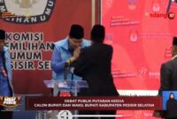 Suasana Debat Publik Putaran Kedua Calon Bupati dan Wakil Bupati Kabupaten Pesisir Selatan 