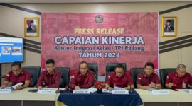 Kantor Imigrasi Kelas 1 TPI Padang saat menggelar Press Release Capaian Kinerja Tahun 2024