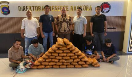 Terlibat Peredaran 47 Paket Ganja, 2 Pemuda asal Pessel Ditangkap Ditresnarkoba Polda Sumbar
