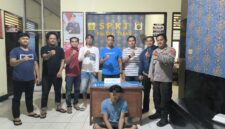 Seorang petani yang diduga akan mengedarkan sabu saat diamankan petugas di Polsek BAB Tapan, Kamis (8/5/2025) malam