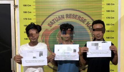 Diduga Edarkan Sabu dan Resahkan Warga, 3 Sekawan Diciduk Polisi di Sutera