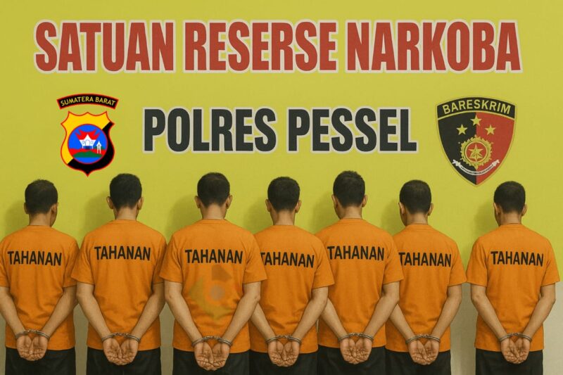 Ilustrasi 7 orang terduga pelaku narkoba di Pesisir Selatan.