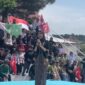 Tangkapan layar saat Amanda Putri menyanyikan lagu Langkisau di Kota Sakaria, Turki