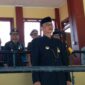 Bupati Pesisir Selatan Hendrajoni Dt Bando Basau saat menjadi inspektur upacara peringatan hari Sumpah Pemuda ke-97 di GOR Ilyas Yakub Painan, Selasa (28/10/2025)