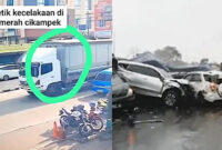 Detik-detik Truk Wings Melaju Cikampek, Menyeret 13 Kendaraan

