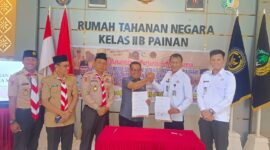 Rumah Tahanan Negara Kelas II B Painan dan Kwarcab 0311 Gerakan Pramuka Kabupaten Pesisir Selatan menandatangani perjanjian kerjasama
