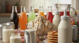 Makanan dan minuman tinggi gula. Ilustrasi: bandasapuluah.com