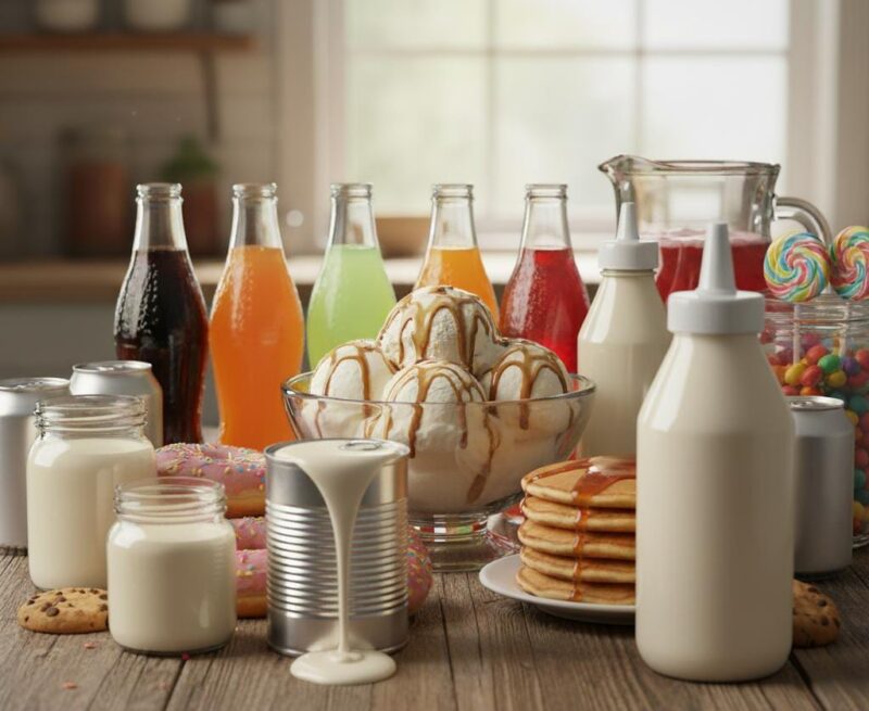 Makanan dan minuman tinggi gula. Ilustrasi: bandasapuluah.com