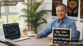 Pensiunan Indonesia yang menambang Bitcoin melalui Sunny Mining dapat memperoleh US$7.700 setiap hari sebagai pendapatan pasif yang stabil

