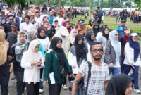 Ribuan Warga Rayakan Jalan Rekreasi Uro Lahe Aceh Besar ke-69 di Kota Jantho

