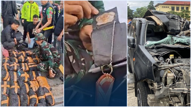 TNI Temukan 75.000 Pil Ekstasi dalam Kecelakaan Mobil, Ada Lencana Polisi di Kursi Pengemudi, Pengemudi Kabur

