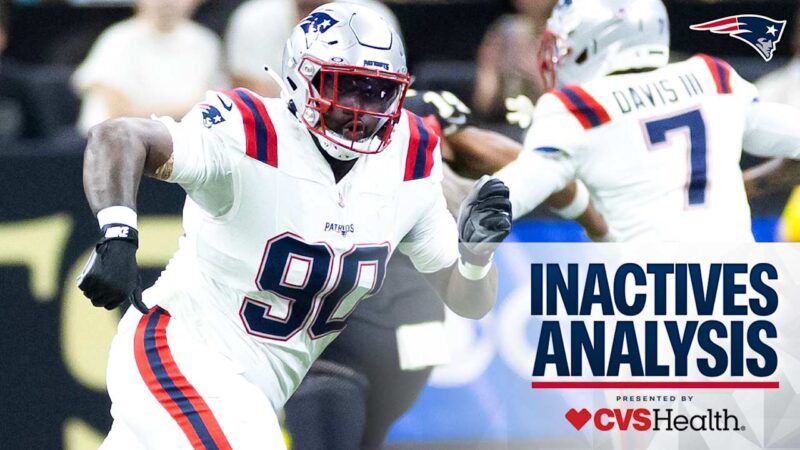 Barmore, Davis III, Jones, Landry III Resmi Aktif untuk Patriots vs. the Ravens di Sunday Night Football

