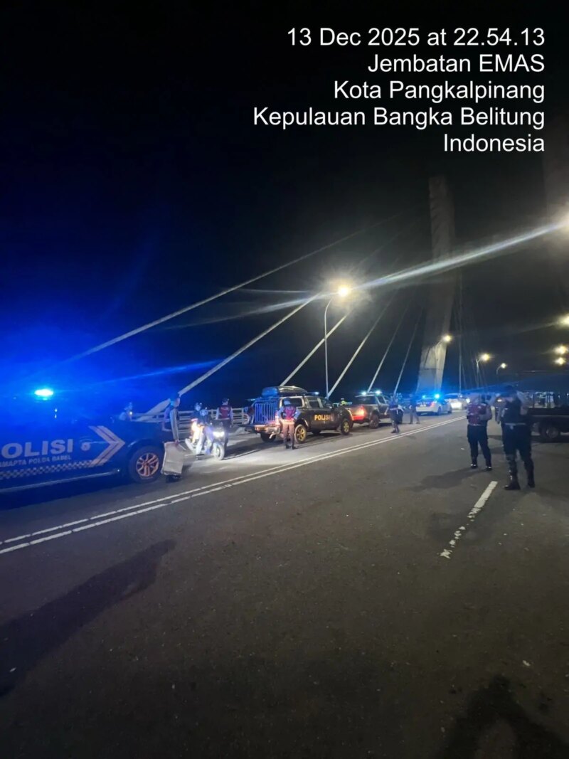 Cegah Premanisme dan Geng Motor, Polda Kep. Babel Melakukan Patroli KRYD

