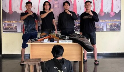 Curi senapan angin dan ponsel, pria asal Palembang itu ditangkap Polsek Jebus di Desa Kelabat