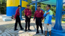 Dit Pam Obvit Polda Babel Lakukan Patroli dan Berikan Himbauan Kemanusiaan di Objek Wisata Teluk Pasir Padi

