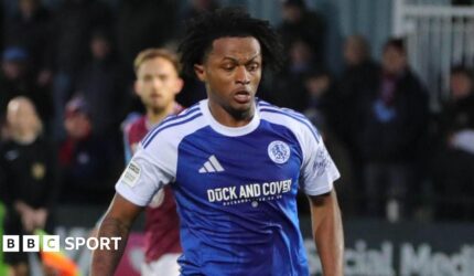 Ethan McLeod playing for Macclesfield