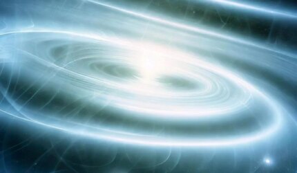 Ilustrasi Seni Gelombang Gravitasi