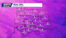 Hujan dan angin kencang menyebabkan suhu sangat dingin pada Jumat pagi

