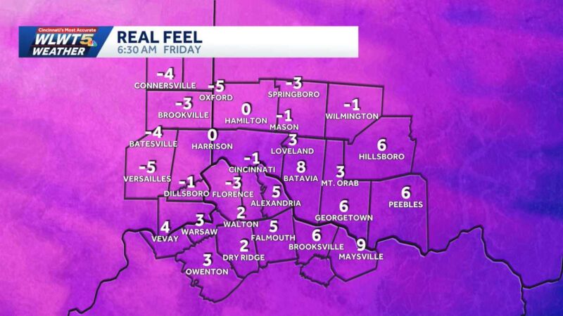 Hujan dan angin kencang menyebabkan suhu sangat dingin pada Jumat pagi

