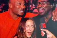 <span>Kay Adams hadir di pertarungan Jake Paul vs Anthony Joshua</span><span class=