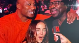 <span>Kay Adams hadir di pertarungan Jake Paul vs Anthony Joshua</span><span class=