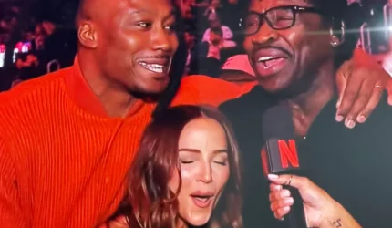 Kay Adams mencuri perhatian di Jake Paul vs Anthony Joshua dengan cameo Netflix saat penggemar mengatakan 'bertarunglah dan kembali padanya'