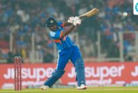Sanju Samson memainkan tembakan (PTI)