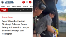 Netizen mengecam keras Bobby Nasution yang melemparkan bantuan kepada korban banjir dari helikopter


