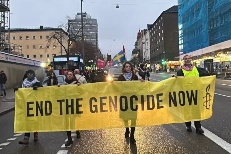 Para pengunjuk rasa berkumpul di Stockholm menentang tindakan Israel di Gaza – RakyatPos.id

