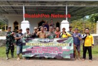 Pemerintah Desa Sumber Sari bersama Koramil 427-05/Banjit-Kodim 427/Way Kanan Gelar Karya Bhakti

