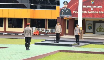 Pimpin Apel Pagi, Wakapolres Babel Sampaikan Hal Ini ke Personel