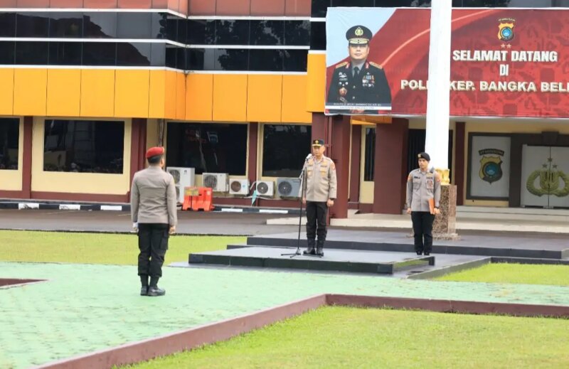 Pimpin Apel Pagi, Wakapolres Babel Sampaikan Hal Ini ke Personel

