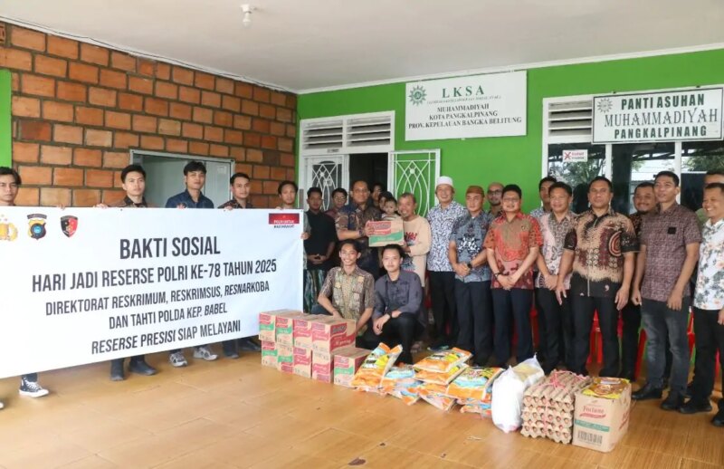 Sambut HUT Ke-78 Penyidikan Polri, Polda Babel Berikan Santunan ke Panti Asuhan Muhammadiyah dan Baiturrahmah Annur

