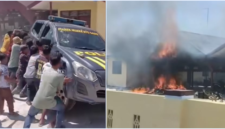 Terduga pengedar narkoba dibebaskan, massa mengamuk dan membakar kantor polisi di Madinah

