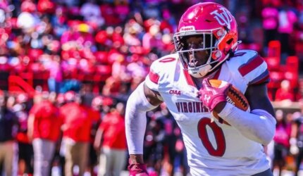 Virginia Union running back Curtis Allen carries the ball